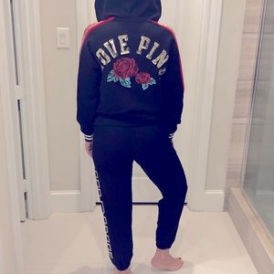 Victoria secret 2 piece hooded sweatshirt